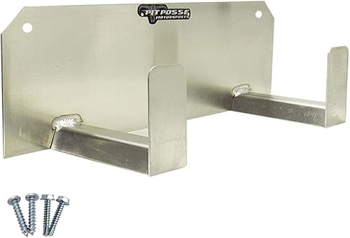 Miniatura 5 de Doble soporte de perchero para casco Pit Posse PP125, organizador de almacenamiento para cochera, tienda, remolque, incluido Race Trailer, de