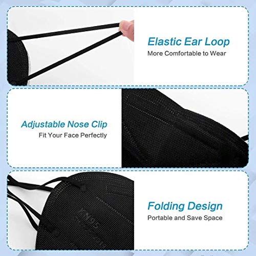 30 Pack KN95 Disposable Face Mask, 5-Ply Protection Breathable Cup Dust Masks for Men Women, Protection Against PM2.5 Dust. Pollen and Haze-Proof with Elastic Earloops and Nose Bridge Clip K-N95