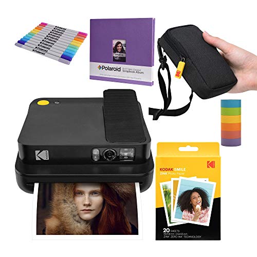KODAK Smile Classic Digital Instant Camera with Bluetooth (Black) Creative Bundle