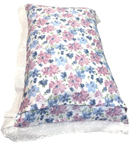Image of VHC 100% Cotton Lace Pillow Cover /Case Set (Pack of 2)-Maroon (Serenity)