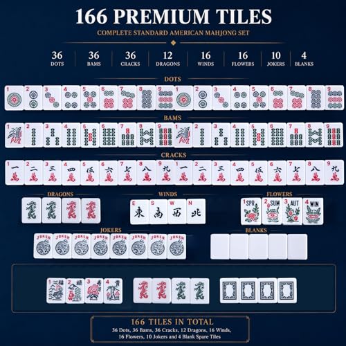 Set de Fichas American Mahjong Asona con Racks miniatura 3