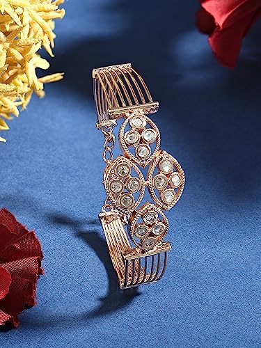 Sparkling CZ Brass Bangle Kada Bracelet
