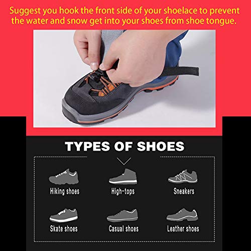 DECDEAL Polainas de perna Polainas de bota de neve ajustáveis à prova d'água anti-rasgo para caminh