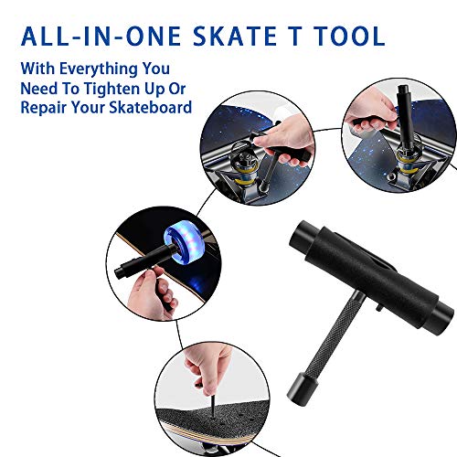 Keecaan AllinOne Skate Tools, T Skateboard Tool and Allen Key with