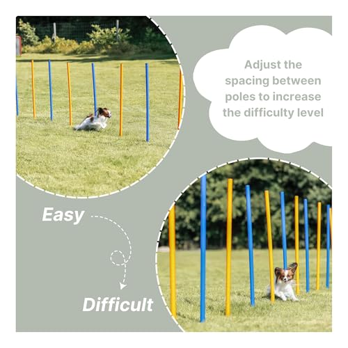 Trixie Agility Slalom, 12 Stangen, 115×ø 3 cm