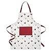 Cackleberry Home Farmhouse Chicken Cotton Bib Apron Pocket Adjustable Strap