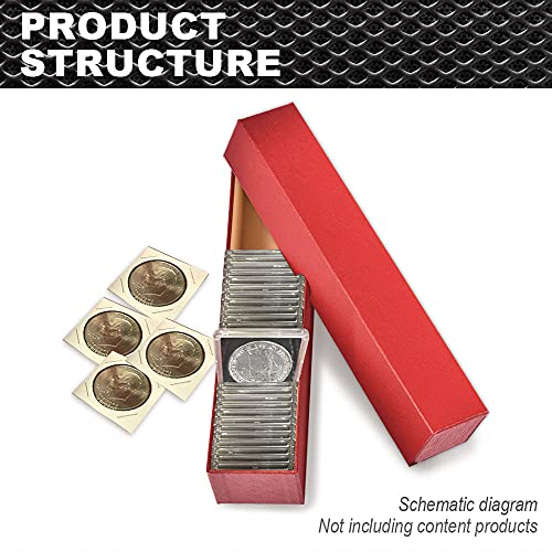 Caja decorativa roja set 10 piezas 9 pulg x 2 pulg miniatura 3