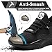 TOLHE Zapatos de Seguridad para Hombre Calzado de Seguridad Hombre Mujer Calzado Seguridad Deportivo con Punta de Acero Respirable Antideslizantes Zapatos de Industrial Hombre Negro Gris 38EU Imagen de TOLHE Zapatos de Seguridad para Hombre Calzado de Seguridad Hombre Mujer Calzado Seguridad Deportivo con Punta de Acero Respirable Antideslizantes Zapatos de Industrial Hombre Negro Gris 38EU