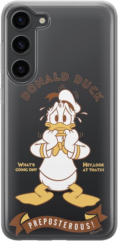 ERT Group Mobile Phone case for Samsung S23 Original and Officially Licensed Disney Pattern Donald 004 optimally adapted to The Shape of The Mobile Phone, Partially Transparent