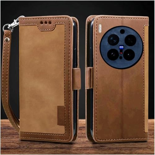 Image of Excelsior Flip Cover for Vivo X300 Pro | Premium PU Leather | 360 Degree Protection (Coffee)