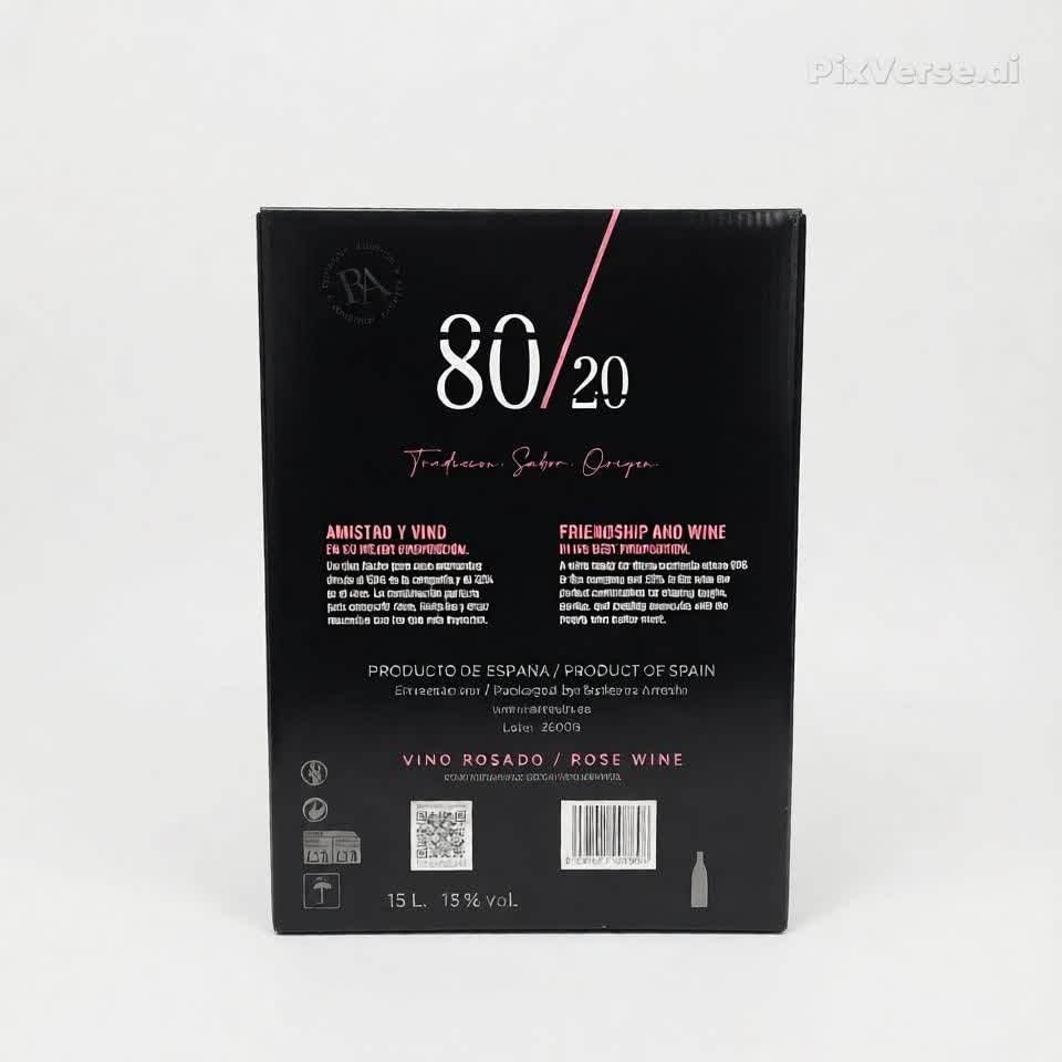 Bag in Box 80/20 (rediseño de ARTEVIN) vino ROSADO 15 LITROS