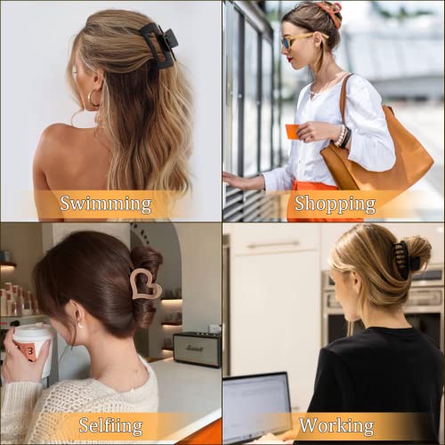 Hair Claw Clips for Thick Hair, 8pcs Hair Clips for Women and Girls Use, Strong Large Hold Hair Claw Nonslip Hair Clamps for Hair Decoration - Image 6