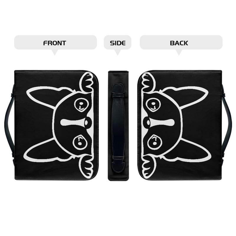 Garronmavis Boston Terrier Women's Bible Cover Cute Puppy Dog Bible Bag with Pockets Line Drawing Bible Case for Pilgrimage - M - Image 4