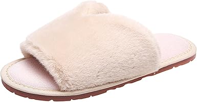 wide width fur slides