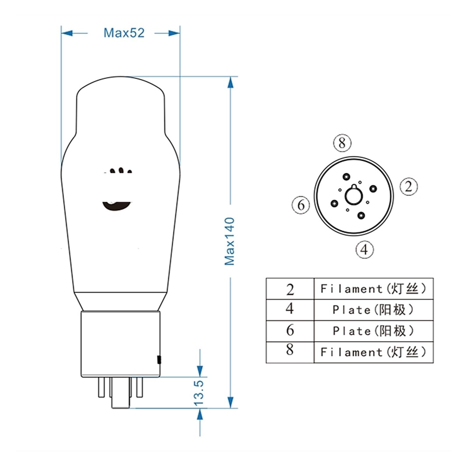 WE274B Tube Replica WE 274B Audio Amplifier(4pcs Matched Quad)