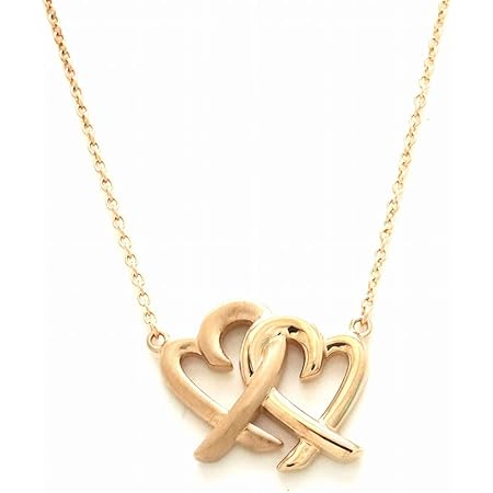 Amazon ティファニー Tiffany Co パロマピカソ ダブルラビングハート ペンダント ネックレス K18pg ピンクゴールド ネックレス 通販
