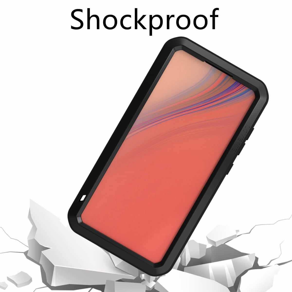 LOVE MEI Funda compatible con Samsung Galaxy S24 FE, deportes al aire libre, militar, resistente, a prueba de golpes, a prueba de polvo, aluminio híbrido, metal, silicona y vidrio templado (negro)