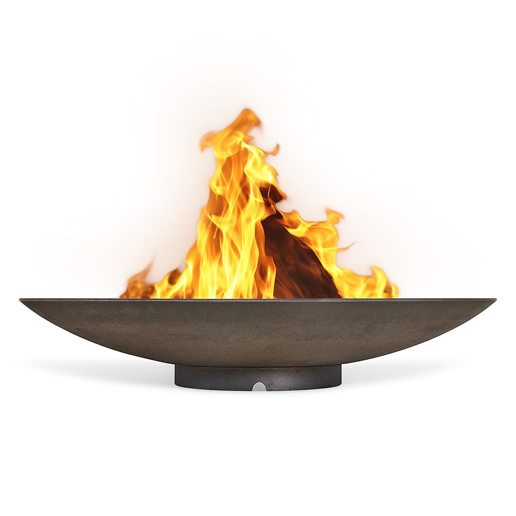 CLGarden Feuerschale 100 cm groß aus Cortenstahl 2,5 mm Feuerstelle rund Metall Feuer Schale für den Garten