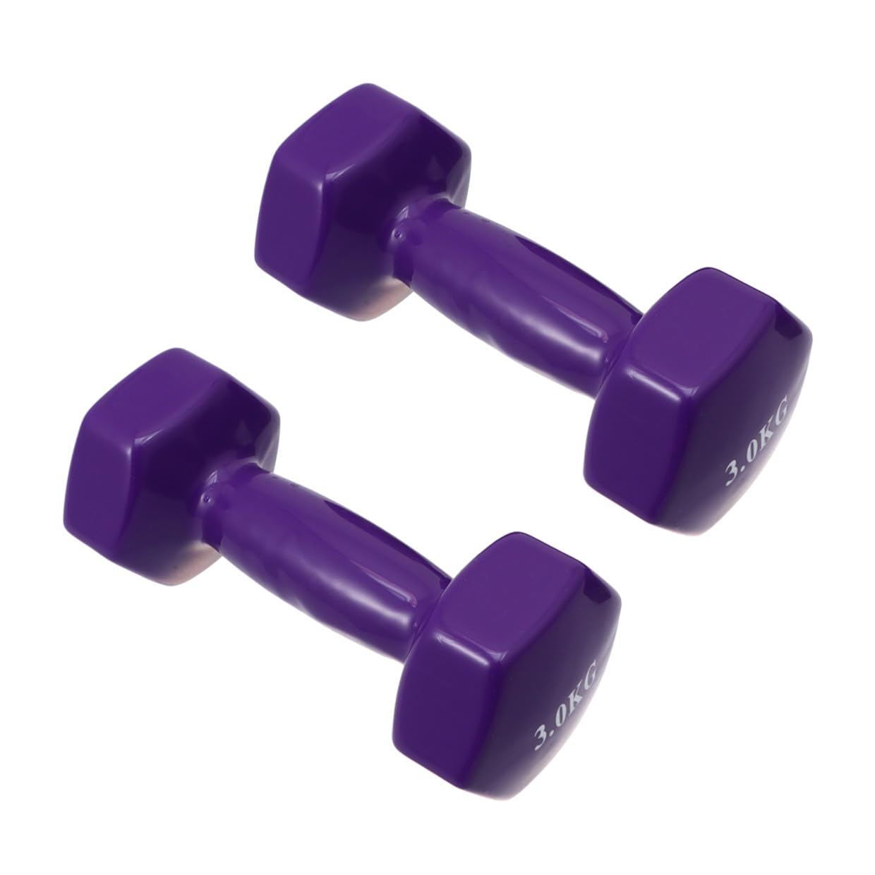 Kichvoe Cast Iron Dumbbells with Plastic Coating 6kg 3kg X 2 Non-slip Hand Weights Fitness Equipment for Men