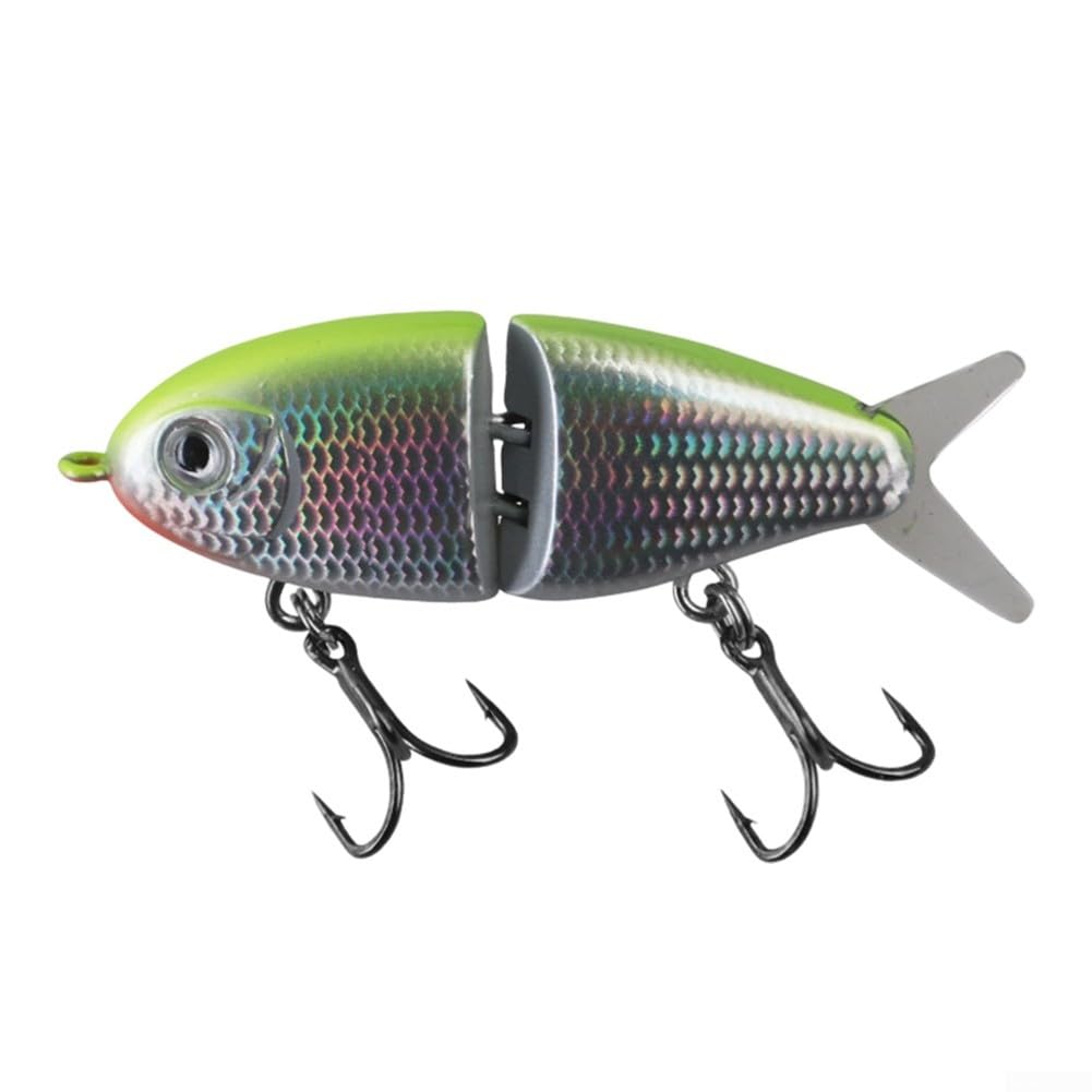 Fishing Lure, 6cm 6.5g 1pc Slow Sinking Swimbait, Two Joints Multi Section Design, Flexible S-Shaped Mimetic Tremor, Strong Stability Long Casting, Realistic 3D Coating for Bass Trout Fishing(5)