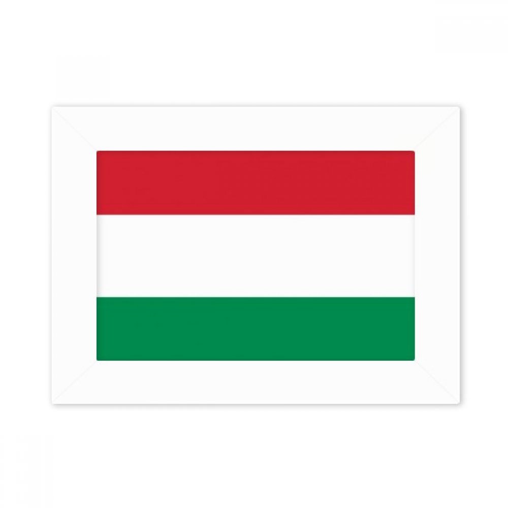Cadre photo drapeau Hongrie blanc 10x15 cm pour bureau et décoration