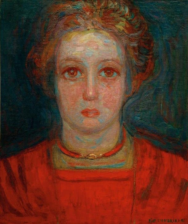 Tableau Portrait de jeune fille par Piet Mondrian impression d'art premium 60x90cm