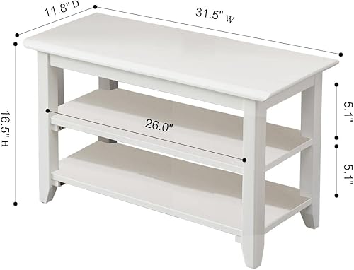 Miniatura 63 de Zapatero organizador de 3 niveles, 4 pares de banco de almacenamiento de entrada para pasillo, dormitorio, sala de estar, dormitorio, soporta hasta