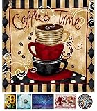 5d Diamond Painting Kits for Adults Kids Set Coffee time Full Drill Diamond dotz for Home Wall Decor 11.8X11.8 inch