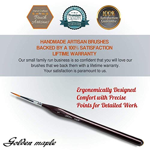 Fijne Detail Borstels met driehoekige handgrepen, 12 Miniatuur Borstel voor Fijne Detailing & Art Schilderen, Acryl… - Image 8