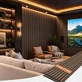 Upick Acoustic Wood Slat Wall Panels 93" x 12" Dark Walnut for Interior Decor - Sound Absorbing Accent Wall, Easy DIY Install, 2 Pack
