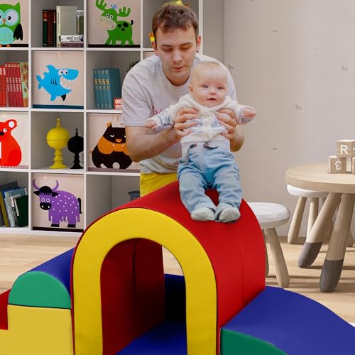 TODEFULL 10 Piece Foam Climbing Blocks, Soft Climbing Toys for Toddlers, Lightweight Baby Climbing Gym, Indoor Baby Activity Play Set for Crawling Climbing and Sliding - Image 9