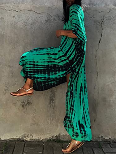 Image of Kaftan Dresses for Women Plus Size Summer Beach Dress with Print and Swim Cover Ups