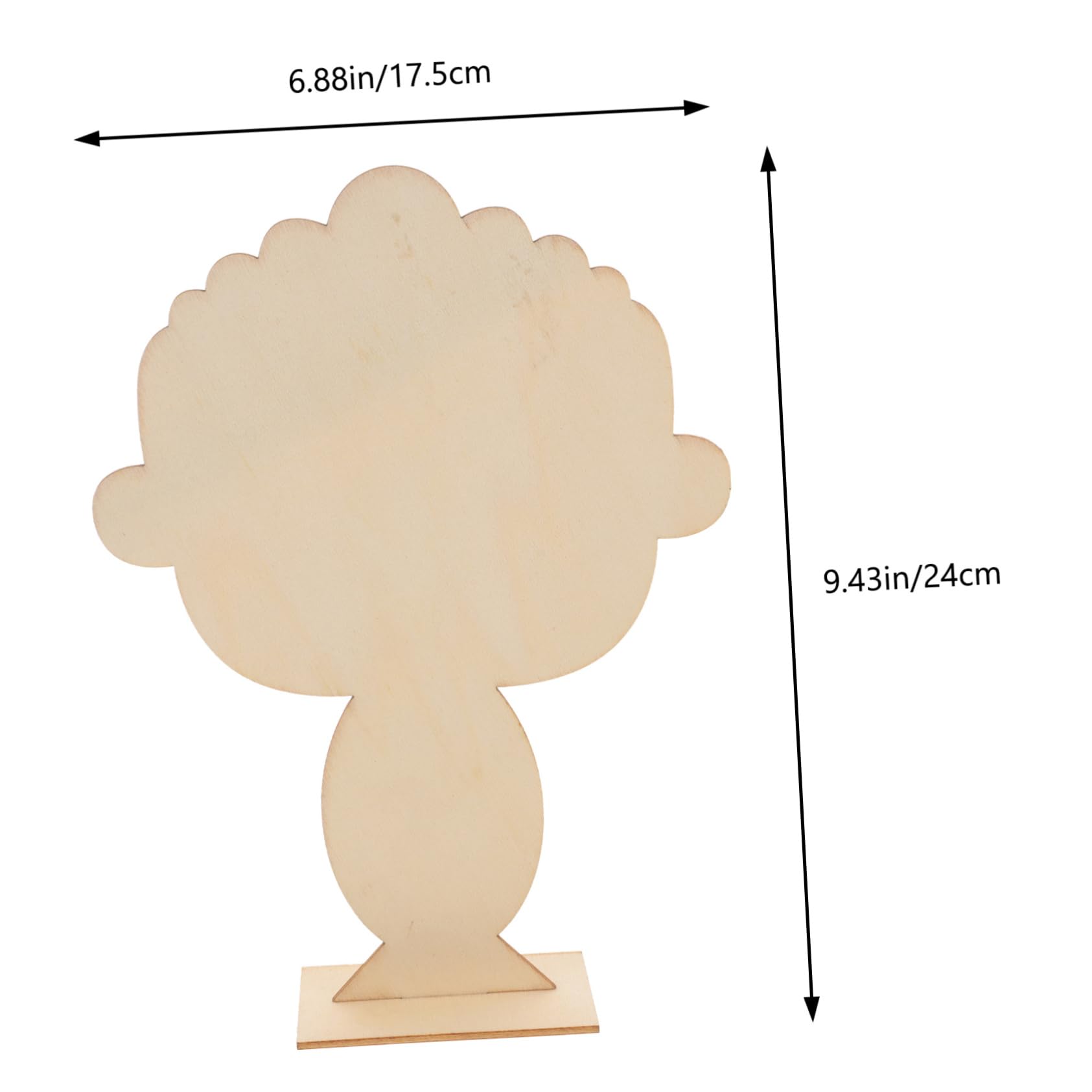 IWOWHERO Portrait Clay Board 5pcs Clay Making Board Wood Pottery DIY Craft Plate