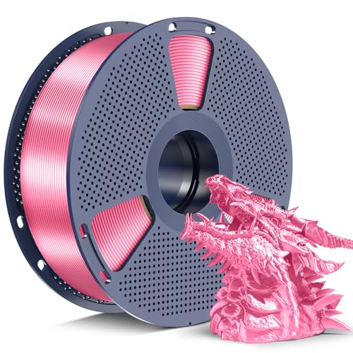 Image of SUNLU Silk PLA+ Filament 1.75mm, Chrome Like Gloss Finish, Smooth Silk Texture, Upgraded Formula for Stable Printing, 1kg(2.2lbs) PLA Plus 3D Printer Filament, Pink