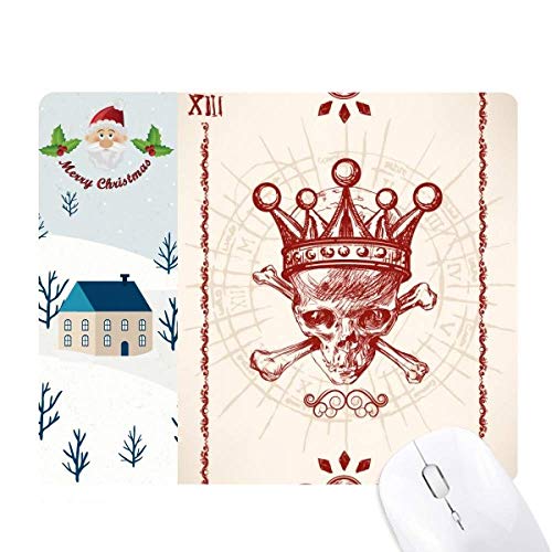 Tapis de souris poker couronne de diamants et squelette rouge au design artistique