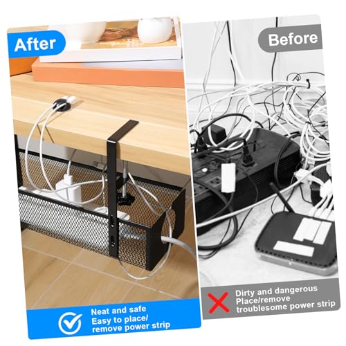 Organizador COHEALI para debajo del escritorio, bandeja para almacenamiento ordenado de cables, ahorra espacio para uso en casa miniatura 6