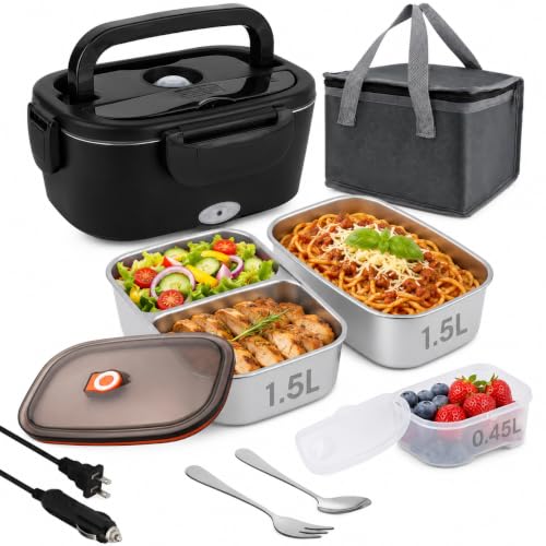 Image of Heated Lunch Box 80W Electric Food Warmer