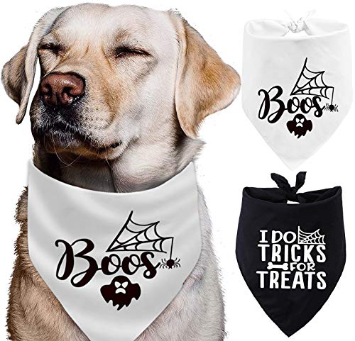 Halloween Dog Bandana,2 Pack Holiday Pet Scarf