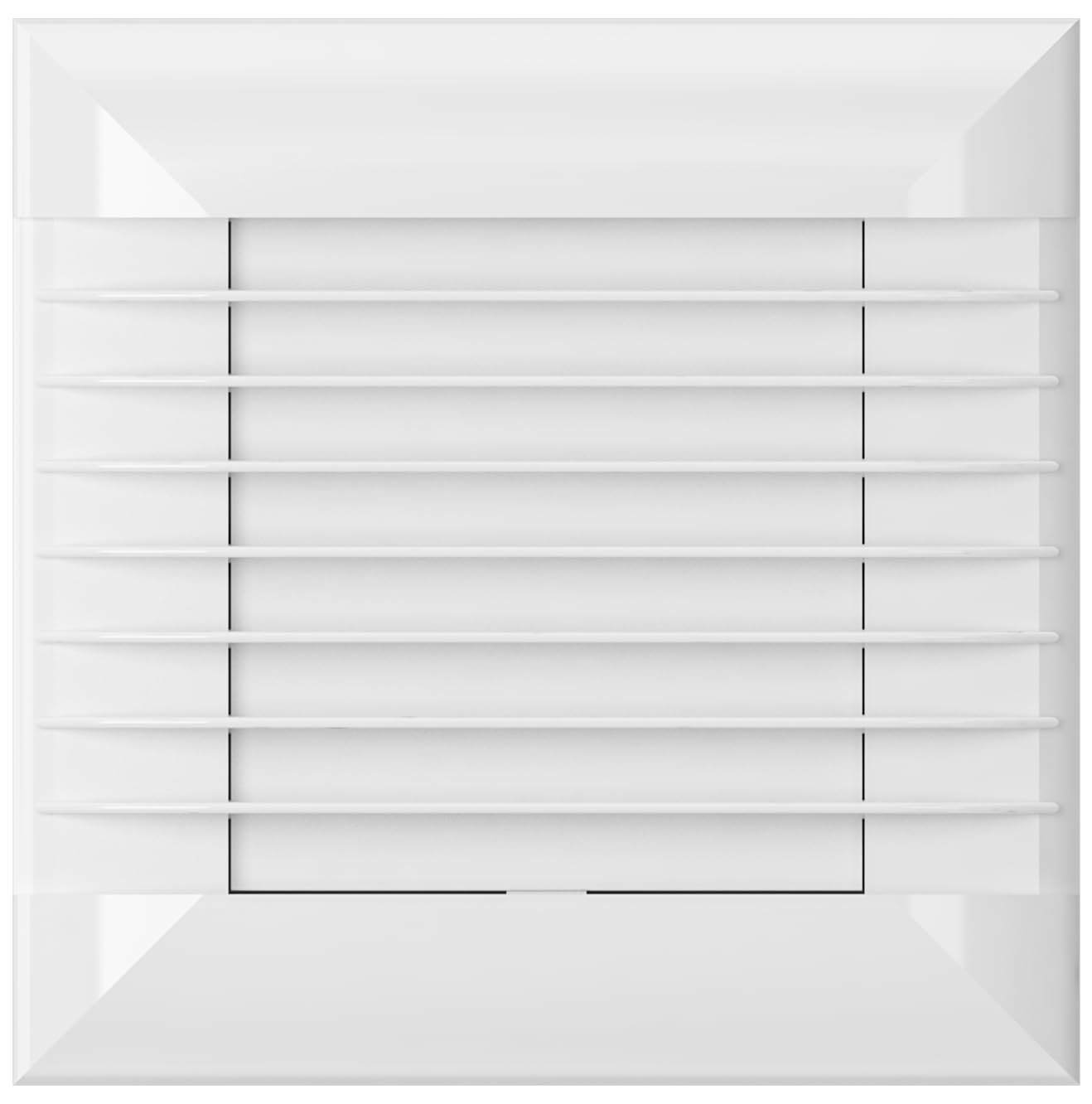 Vlano FLAP 100/125 TH Badlüfter mit Feuchteregelung, Nachlauf, Automatische Jalousien, 85/130 m³/h, Abluftlüfter, Wandventilator, Hygro, Timer, 100mm, 125mm, Weiß (100 mm)