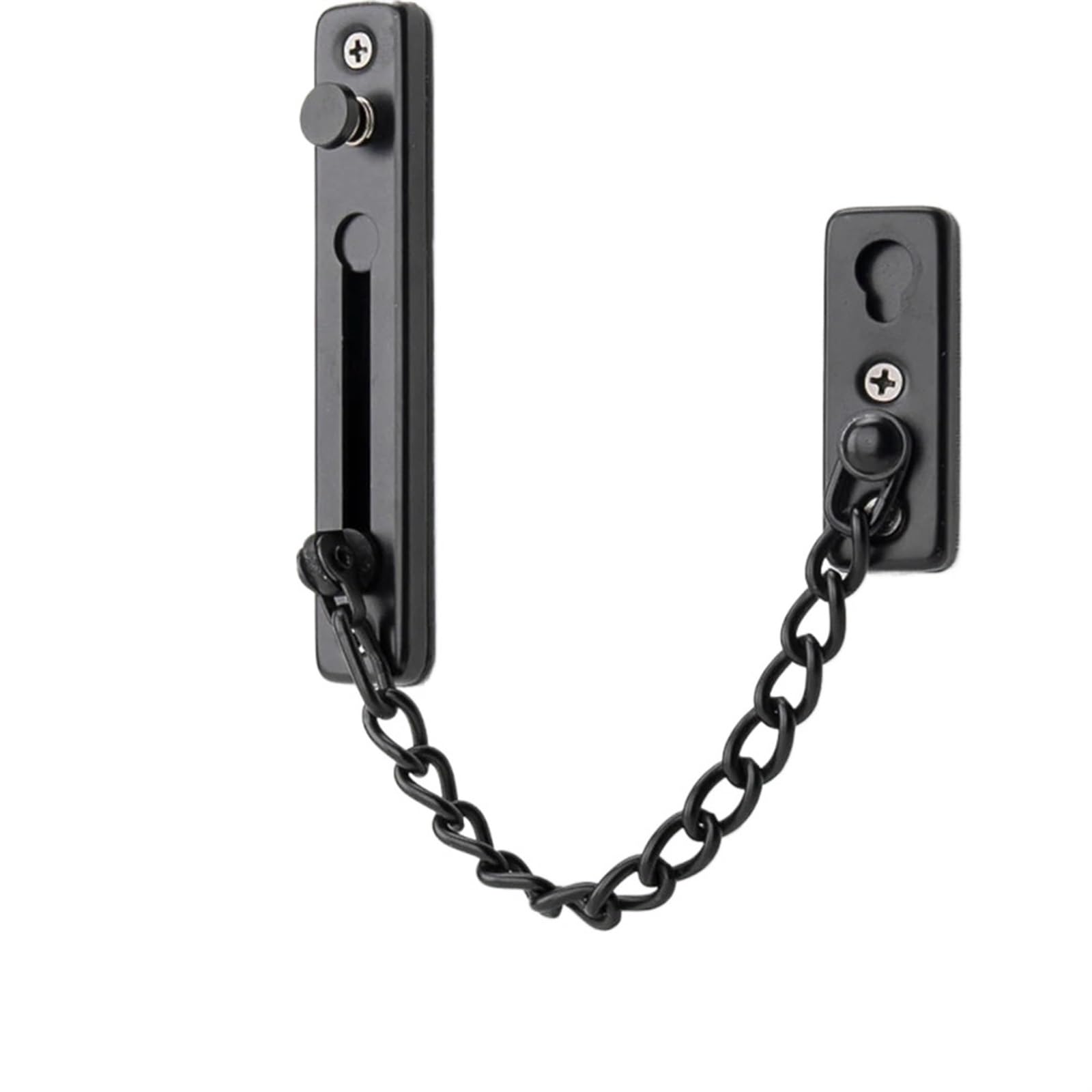 Door Lock Safety Chain Latch Metal Security Slide Catch No Punching Anti Theft Travel Accommodation Hotel Supplies Suitable for Interior Doors