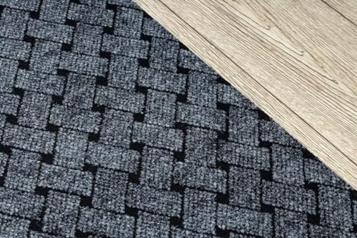 eXtreme Carpet Runner for Hallways, Kitchen, & Living Room | Sturdy, Washable, & Lightweight Custom Length Narrow Rug Runner | Non-Slip Rubber Backed 66cm Wide x 122cm Long Runner - Vectra Grey - Cosy Home Interiors eXtreme Carpet Runner for Hallways, Kitchen, & Living Room | Sturdy, Washable, & Lightweight Custom Length Narrow Rug Runner | Non-Slip Rubber Backed 66cm Wide x 122cm Long Runner - Vectra Grey - Image 3