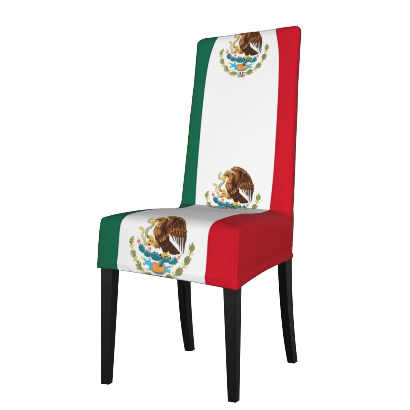 HJFCZH Flag of Mexico Prints Protection Cover for Dining Chair - Stretchable Chair Throw Covers for Dining Room, Hotel Event Party