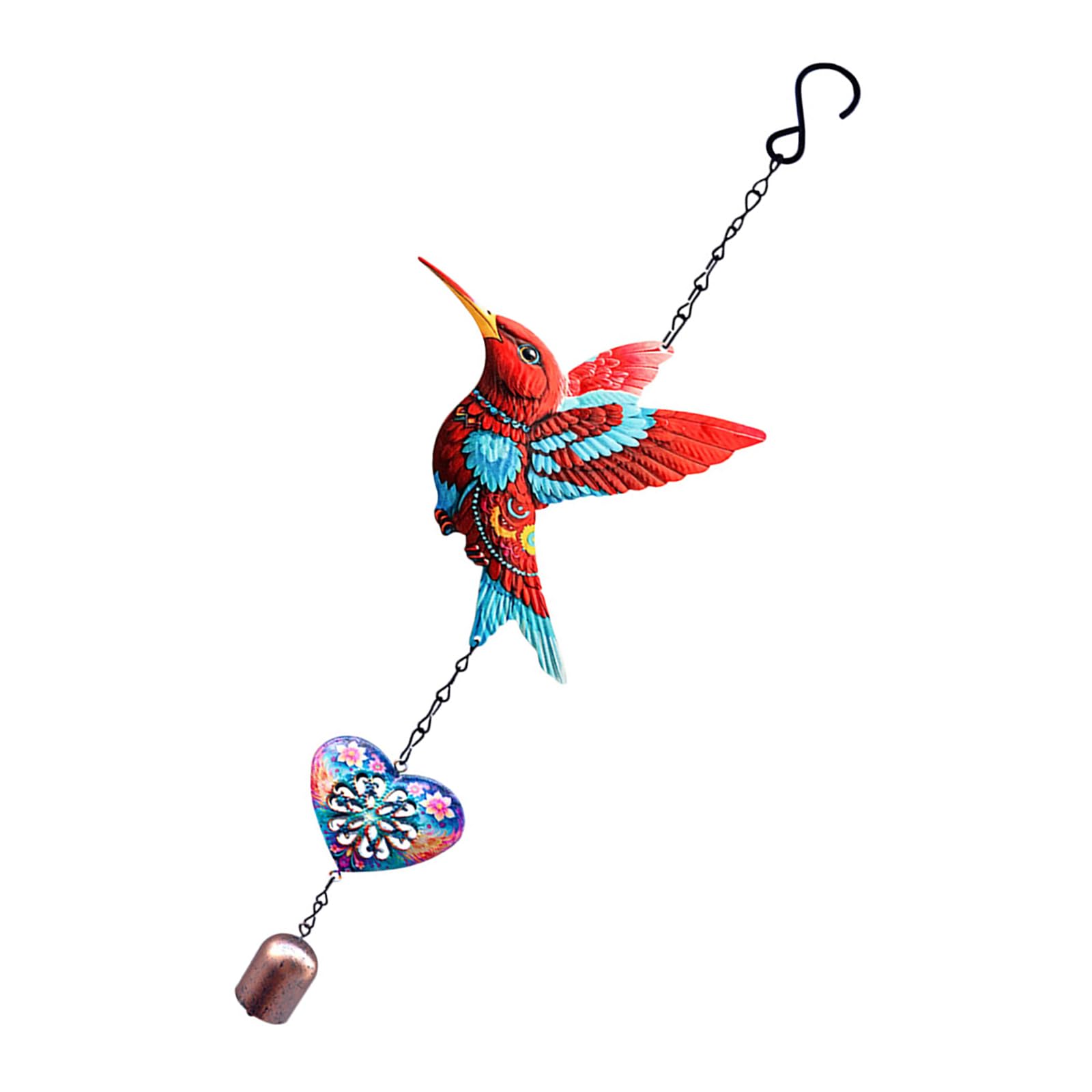Metal Hummingbird Wind Chimes with Bells for Garden Patio Outdoor Decoration for Mom Unique Hanging Wind Chimes