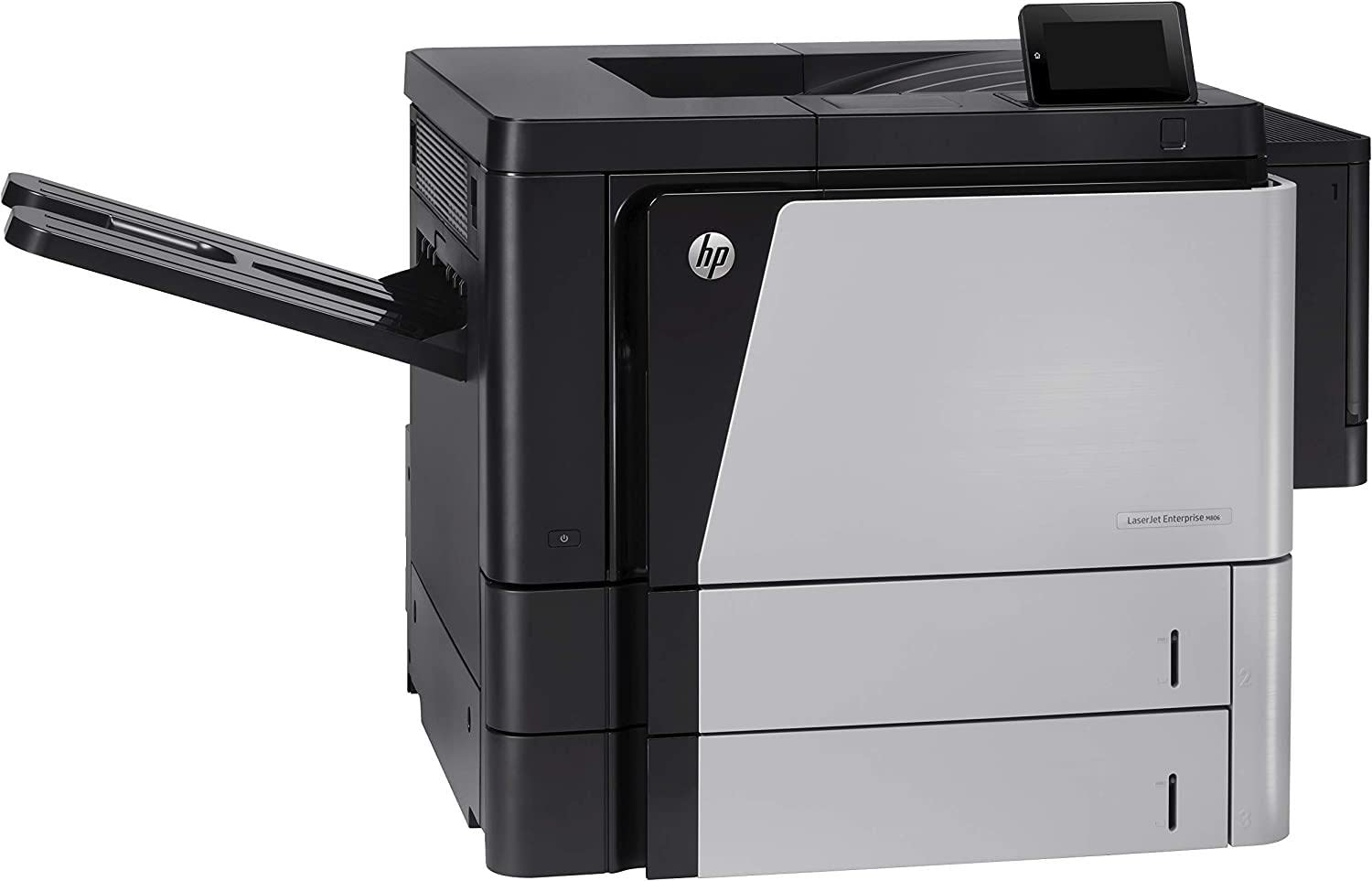 HP LaserJet Enterprise M806dn CZ244A, Stampante a Singola Funzione A3, Stampa Fronte e Retro Automatica A4 in b/n, 56 ppm, USB, Gigabit Ethernet, HP Smart, Schermo Touch a colori da 10,9 cm, Grigia