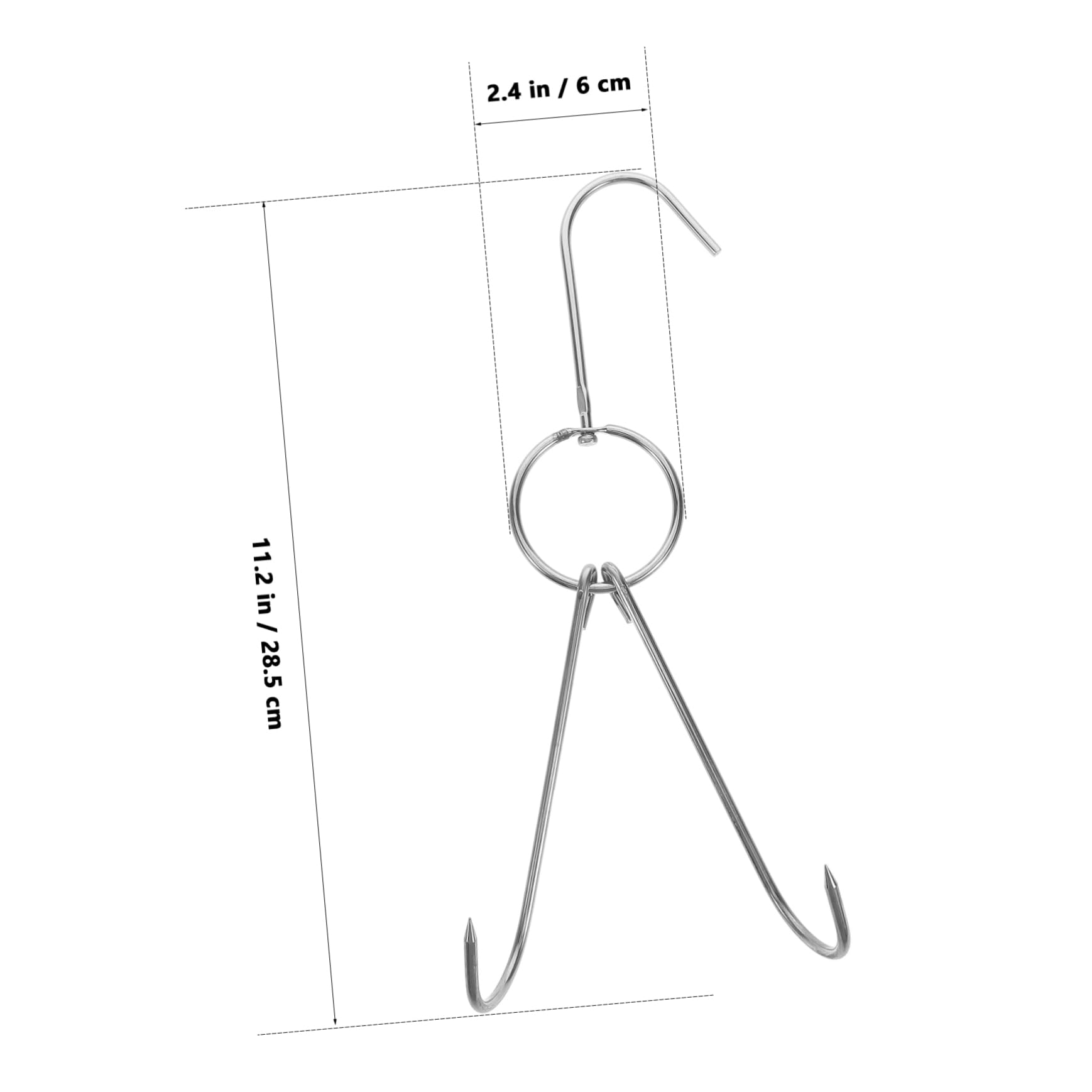 VICASKY 4pcs Stainless Steel Grill Hooks for Outdoor BBQ Cooking Meat Hanger Tools Secure for Roasting Chicken for Camping and Grilling Activities