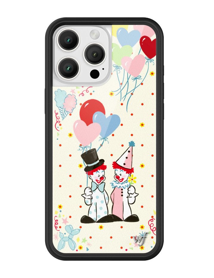 Image of Wildflower Cases - Compatible with iPhone 16 Pro Max | Protective Black Bumper, 4ft Drop Test Certified, Women Owned Small Business | Clown Balloon Polka Dot Trendy Triplets | Collab - Nick Sturniolo