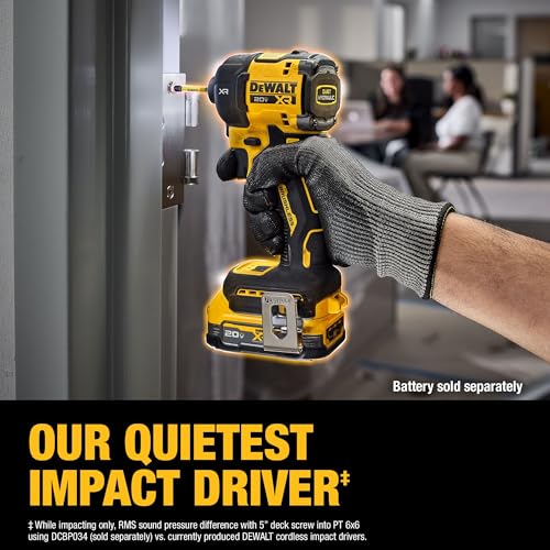 DEWALT 20V MAX 1/4 Inch Hydraulic Impact Driver,Quiet, Brushless Cordless XR Extreme Runtime, LED Halo Ring, Tool Only (DCF870B) by DEWALT - Image 3