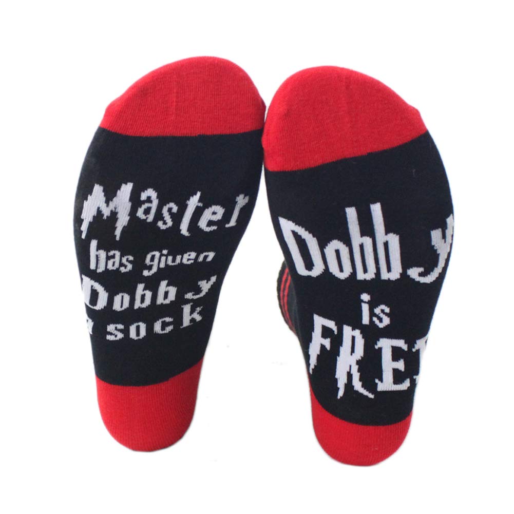 Zhongdawei Unisex Multicolor Dobby Free Socks Ankle Cotton Socks Master Dobby Has A Sock Dobby Free Cotton Sock (One Size, Light Gray-1)