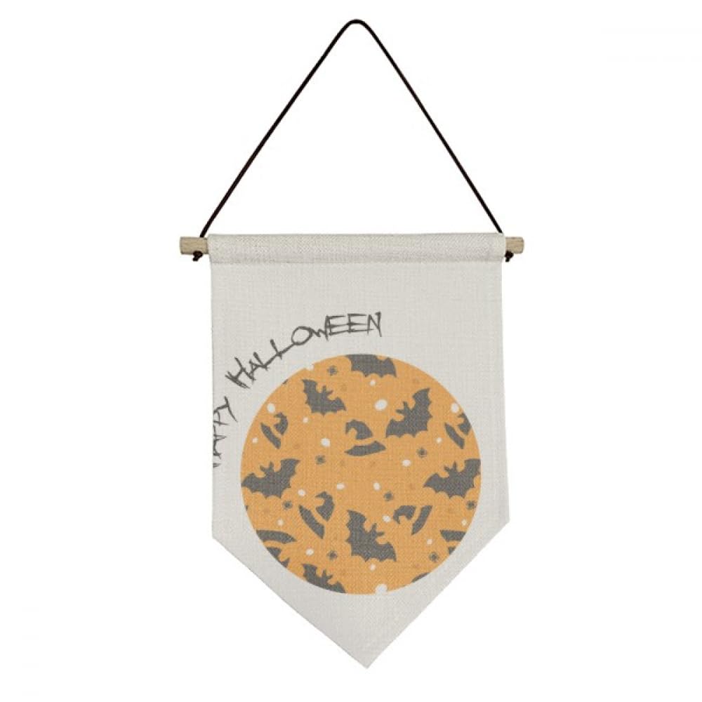Spider Bat Halloween Hallowmas Canvas Flag Hanging Wall Art Decor Banner