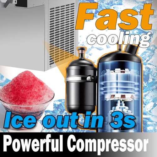 Máquina de hielo para encimera con ajuste de grosor 352.7LB miniatura 6